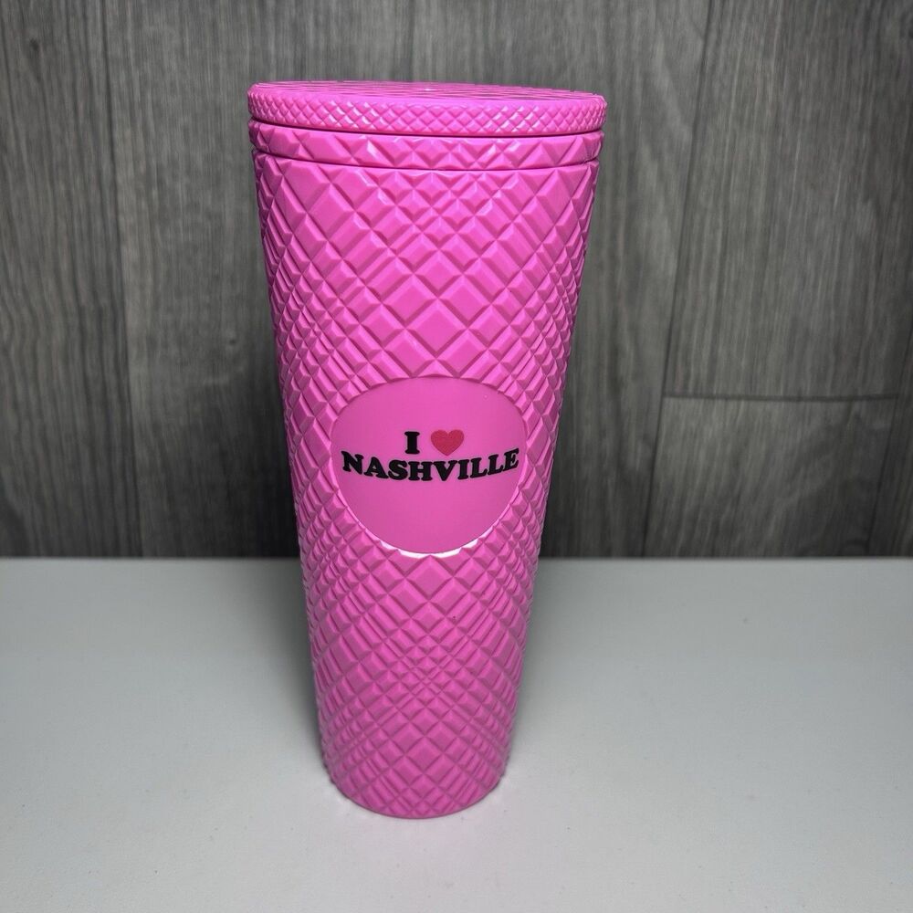 Large I Love Nashville Pink Tumbler New Without Straw Travel Cup